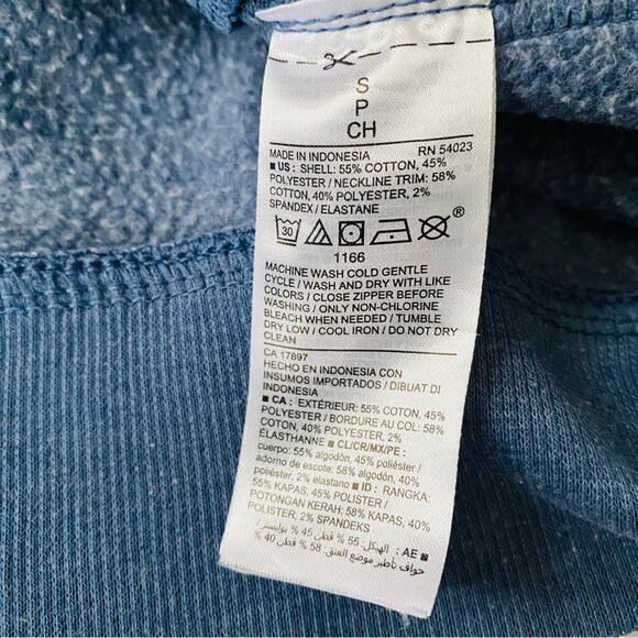 Old Navy | Oversized Funnel Neck Drop Shoulder Pullover GUC S Blue - Picture 5 of 7